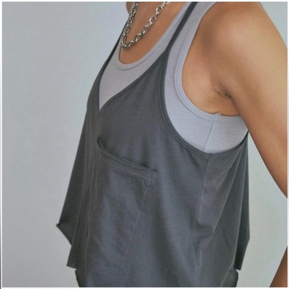 Lunya Organic Pina Racer Tank Grey Size XLarge new in package - Picture 1 of 6